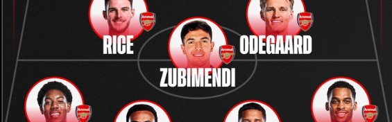 英媒预测阿森纳首发：哲凯赖什出战，苏比门迪同迎英超首秀